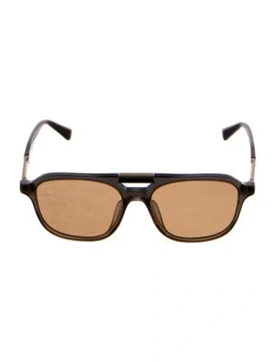 Pre-owned Brunello Cucinelli Wayfarer Tinted Sunglasses In Brown