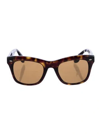 Pre-owned Brunello Cucinelli Wayfarer Tinted Sunglasses In Brown