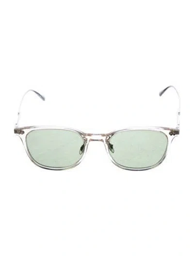 Pre-owned Brunello Cucinelli Wayfarer Tinted Sunglasses In Clear/metallic/silver