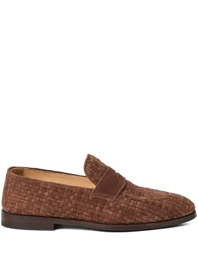 BRUNELLO CUCINELLI BRUNELLO CUCINELLI WEAVED SUEDE PENNY LOAFER