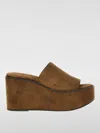 Brunello Cucinelli Brown Monile Wedges In Beige
