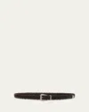 Brunello Cucinelli Braided Belt In Dark Brown