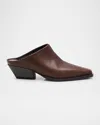 Brunello Cucinelli Western Leather Monili-heel Mules