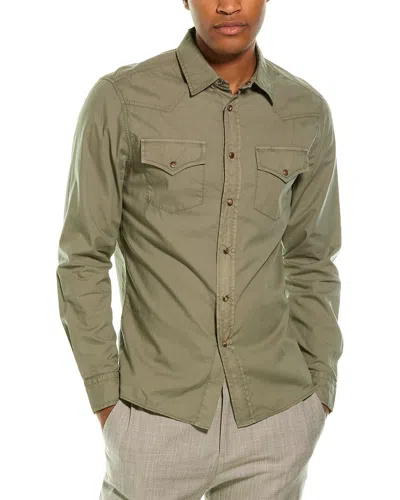 Brunello Cucinelli Western Shirt In Green