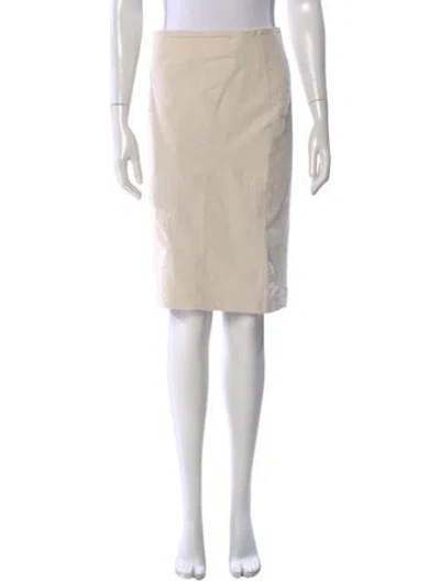 Pre-owned Brunello Cucinelli Whipstitch Trim Knee-length Skirt In Neutral