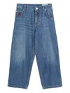 Brunello Cucinelli Logo-patch Jeans In Blue