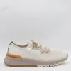 Brunello Cucinelli Logo Embossed Low-top Sneakers In Panama