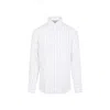 Brunello Cucinelli Striped Pattern Linen Shirt In White
