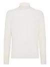 Brunello Cucinelli Men Cashmere Turtle Neck Jumper In White
