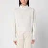 Brunello Cucinelli White Cashmere Turtleneck In White