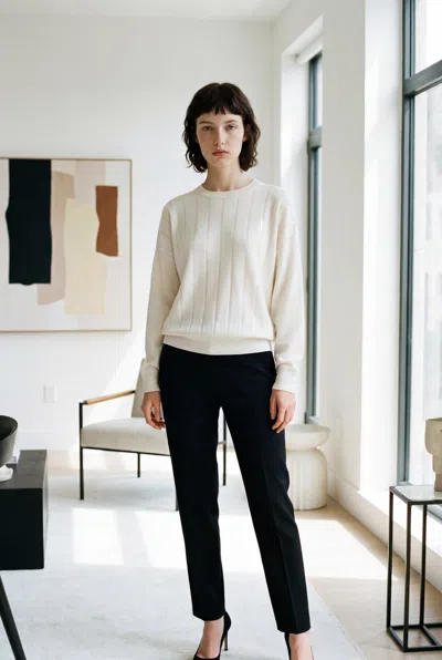 Brunello Cucinelli White Cashmere Women's Sweater