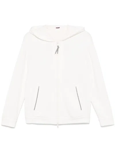 BRUNELLO CUCINELLI WHITE CLASSIC HOODIE