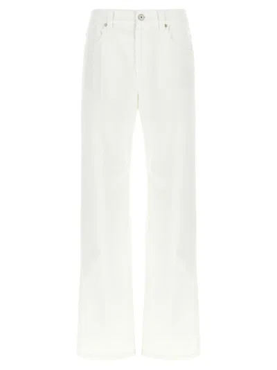 BRUNELLO CUCINELLI WHITE CONTEMPORARY LOOSE JEANS