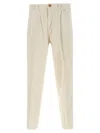 Brunello Cucinelli Corduroy Trousers With Belt Loops And Pockets In Brown