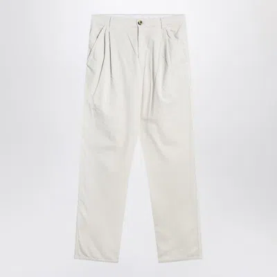Brunello Cucinelli White Corduroy Pants Men