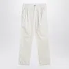 Brunello Cucinelli Corduroy Trousers With Pockets And Belt Loops In Neutral