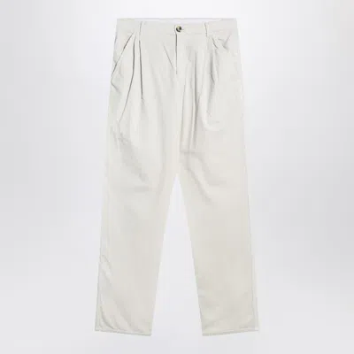 BRUNELLO CUCINELLI BRUNELLO CUCINELLI WHITE CORDUROY PANTS