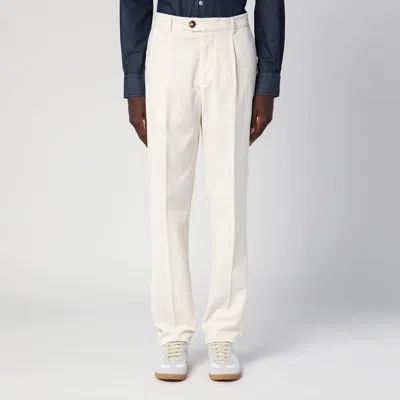 BRUNELLO CUCINELLI BRUNELLO CUCINELLI  WHITE CORDUROY TROUSERS