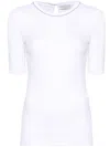 Brunello Cucinelli Woman T-shirt White Size Xl Cotton, Elastane, Brass In White