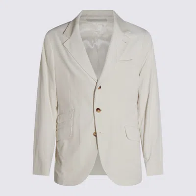BRUNELLO CUCINELLI WHITE COTTON BLAZER