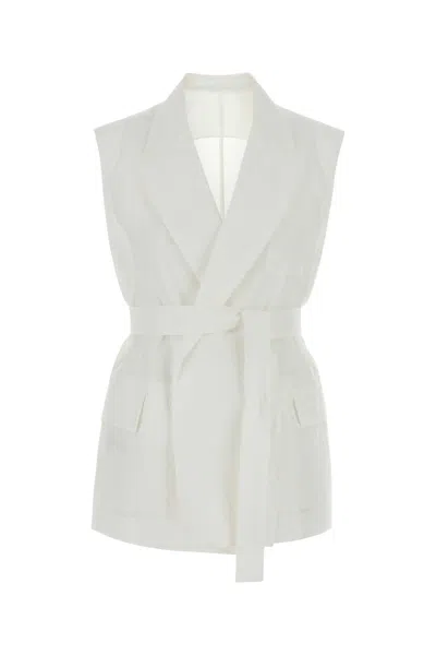 Brunello Cucinelli White Cotton Blend Vest