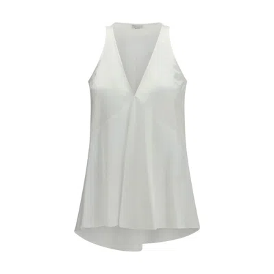 Brunello Cucinelli White Cotton Blouse