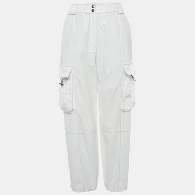 Pre-owned Brunello Cucinelli White Cotton Cargo Pants S