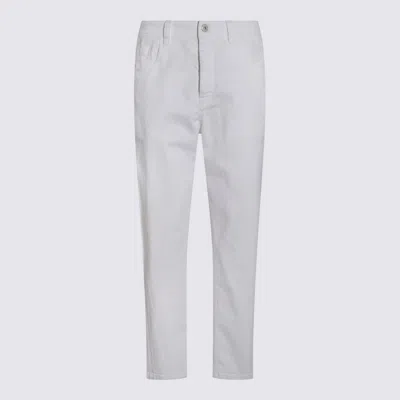 BRUNELLO CUCINELLI WHITE COTTON DENIM JEANS