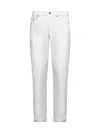 Brunello Cucinelli White Mid-rise Slim Jeans In Multicolor