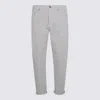 Brunello Cucinelli Logo-patch Tapered Trousers In Gray