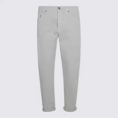 BRUNELLO CUCINELLI WHITE COTTON PANTS