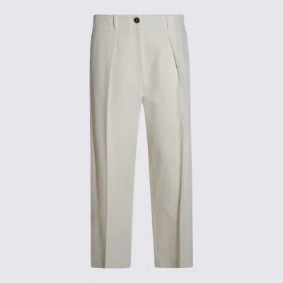 Brunello Cucinelli White Cotton Pants