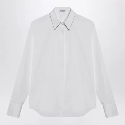 BRUNELLO CUCINELLI WHITE COTTON SHIRT