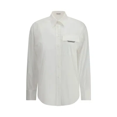 BRUNELLO CUCINELLI WHITE COTTON SHIRT