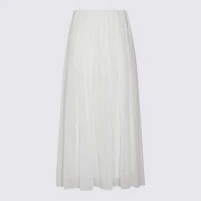 Brunello Cucinelli White Cotton Skirt