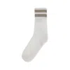 Brunello Cucinelli Waffle Stitch Cotton Knit Socks In White