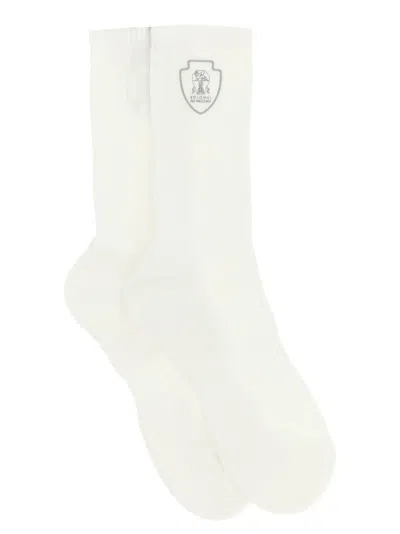 Brunello Cucinelli White Cotton Socks Clothing