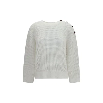 Brunello Cucinelli White Cotton Sweatshirt