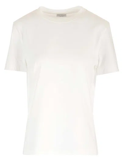 Brunello Cucinelli White Cotton T-shirt