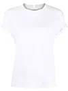 Brunello Cucinelli Cotton Crewneck Short Sleeve T-shirt In White