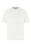 Brunello Cucinelli White Cotton T-shirt In Cw787
