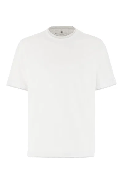 Brunello Cucinelli Cotton-jersey T-shirt In White