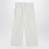 Brunello Cucinelli White Cotton Trousers Women