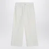 Brunello Cucinelli White Cotton Trousers Women In White