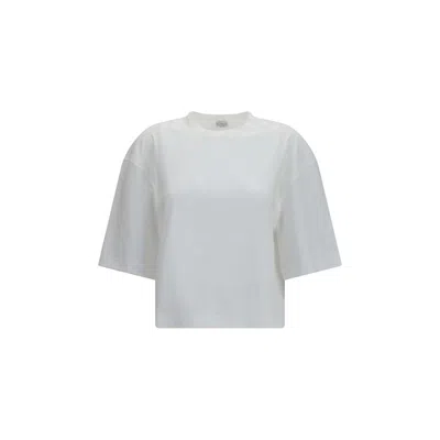 Brunello Cucinelli White Cotton T-shirt In Neutral