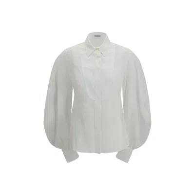 Brunello Cucinelli Women Lantern Sleeve Blouse In White