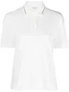 Brunello Cucinelli Monili Chain-detailed Cotton Polo Shirt In Grey
