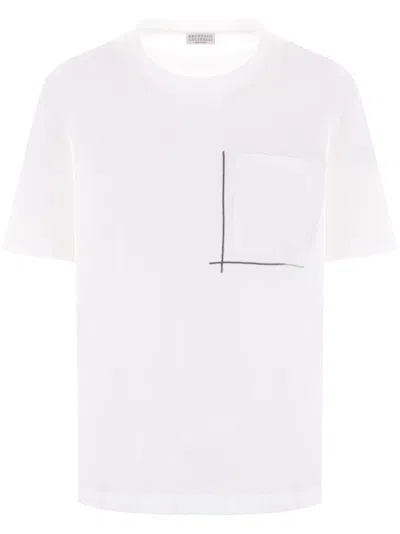 Brunello Cucinelli White Crew Neck T-shirt