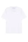 Brunello Cucinelli Men T-shirt With Logo And Faux-layering In White