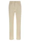 Brunello Cucinelli Denim Trousers With Belt Loops And Pockets In Neutral